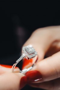 Diamond Ring with Diamonds Bands